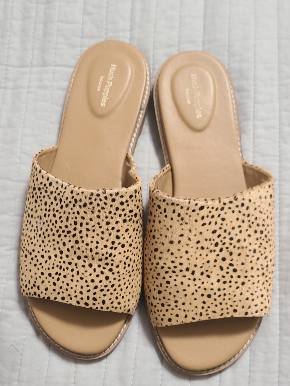 Hush Puppies bounce Women's Comfy Casual Mob Wife Leopard-Print Leather Sz 11
